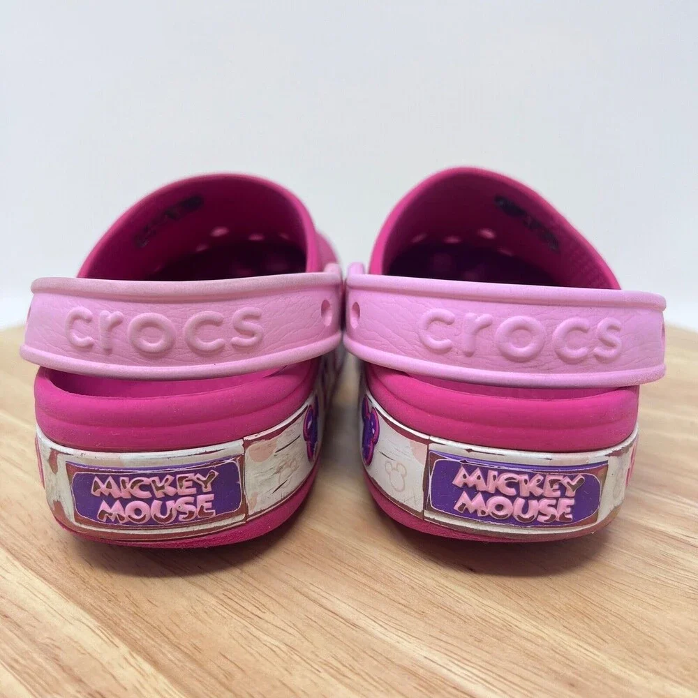 Crocs Disney Minnie Mouse Crocband Clog Kids Size 11 Pink (No Light Up)